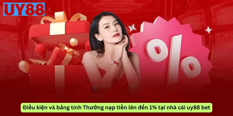Điều kiện và bảng tính Thưởng nạp tiền lên đến 1% tại nhà cái uy88 bet